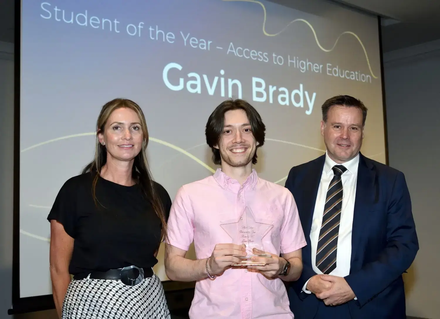 Gavin Brady at student of the year awards