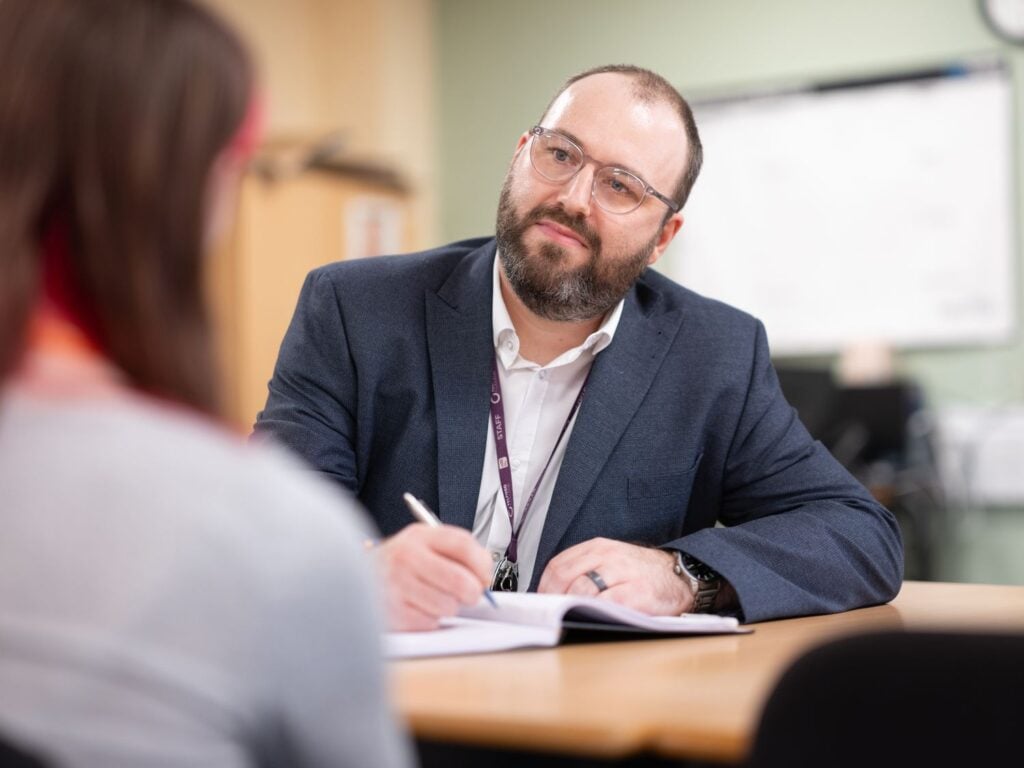 counselling tutor and student