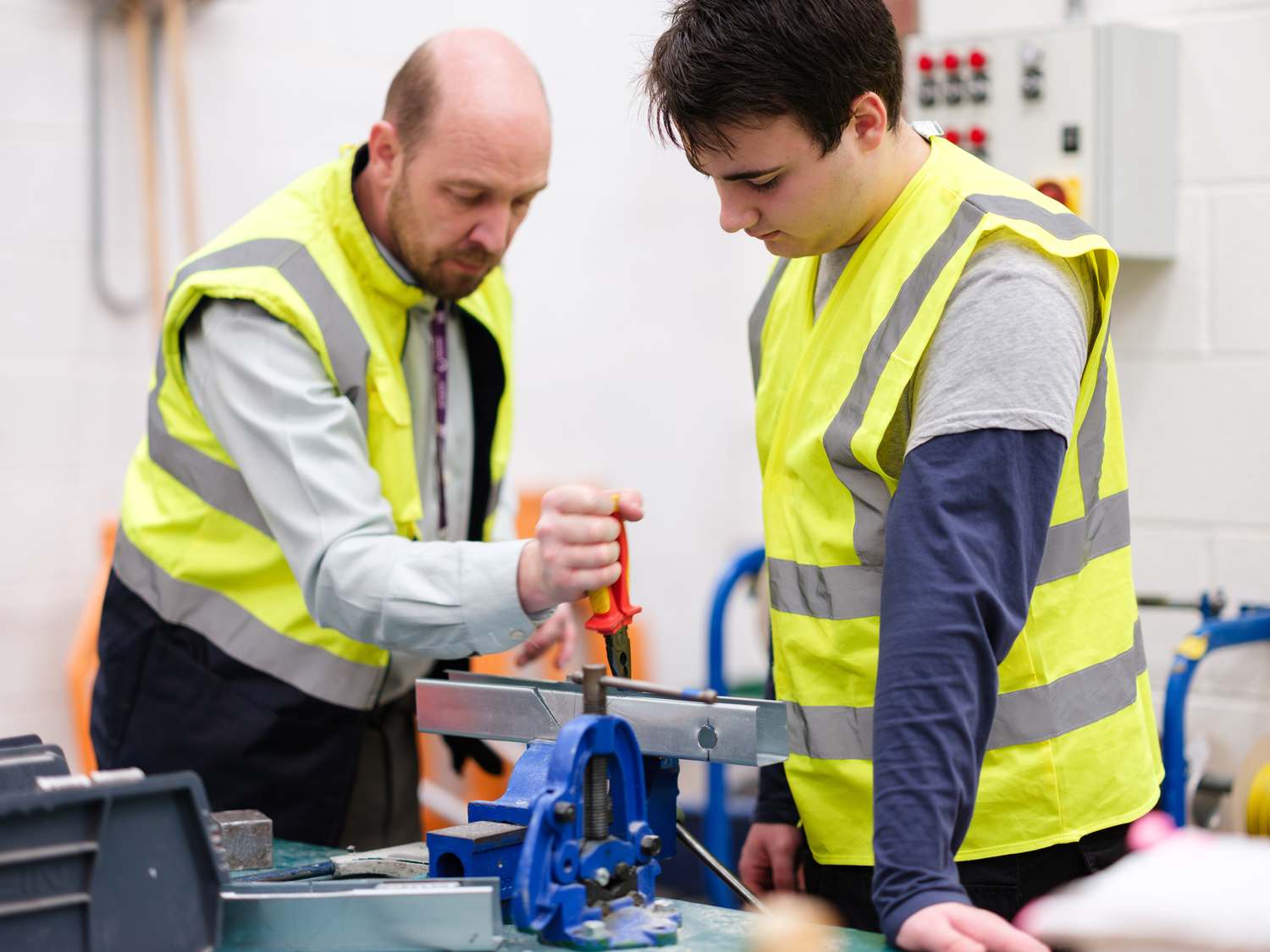 students in Construction Centre Telford College
