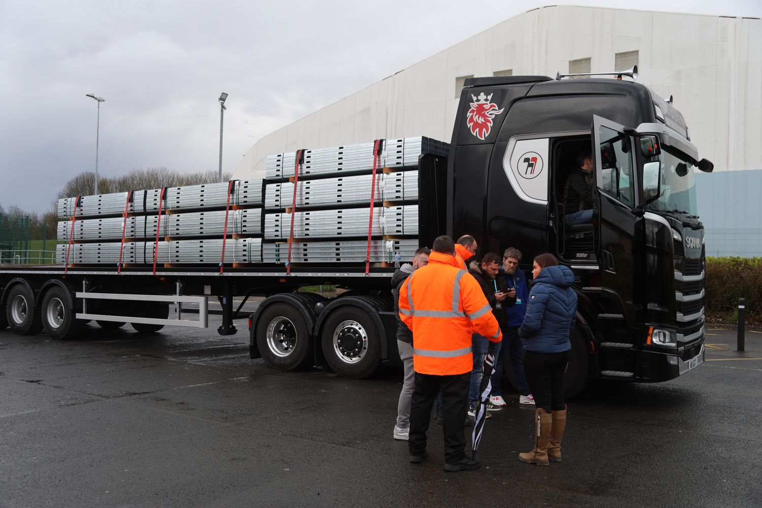 Warehousing & Logistics lorry in yard