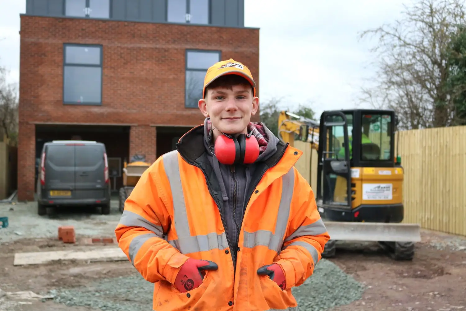 student in hi vis jacket
