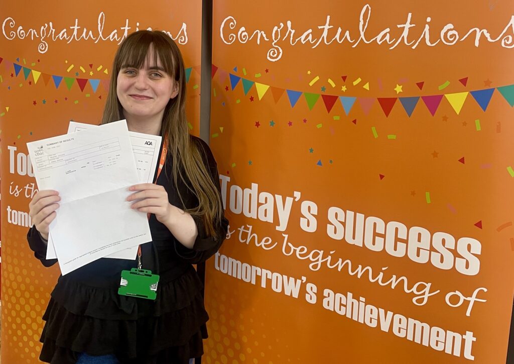 Amber Norton, who got an A-star in sociology