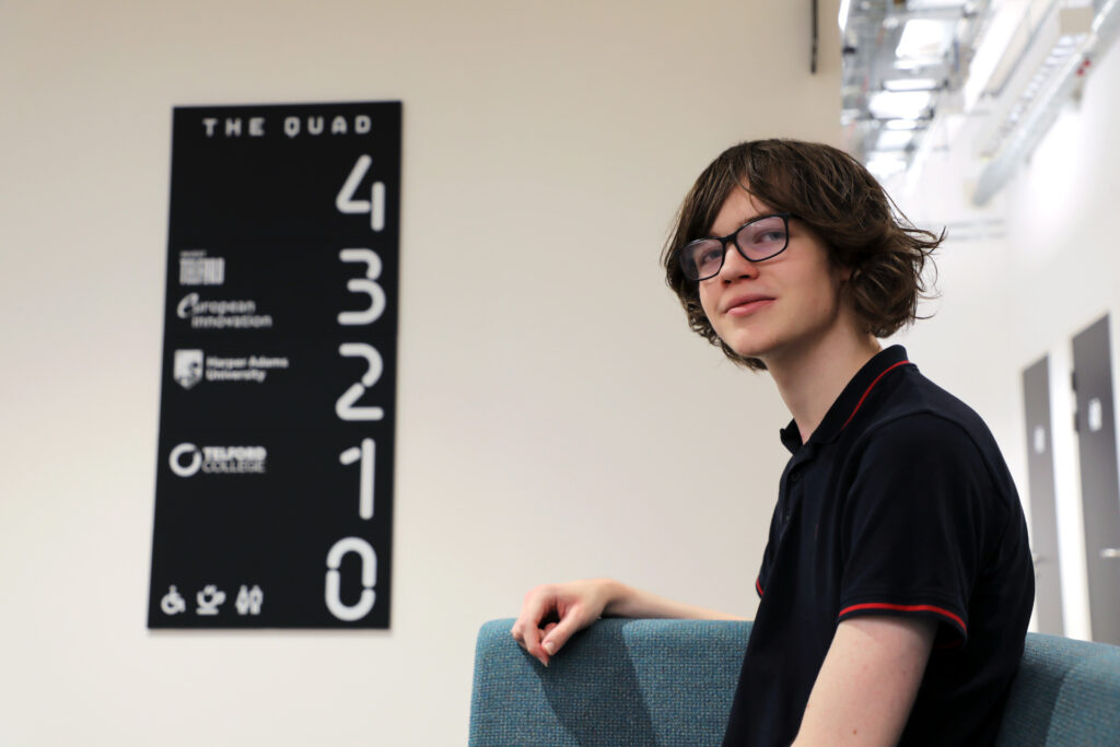 Coding student Ryan Clapperton at Station Quarter