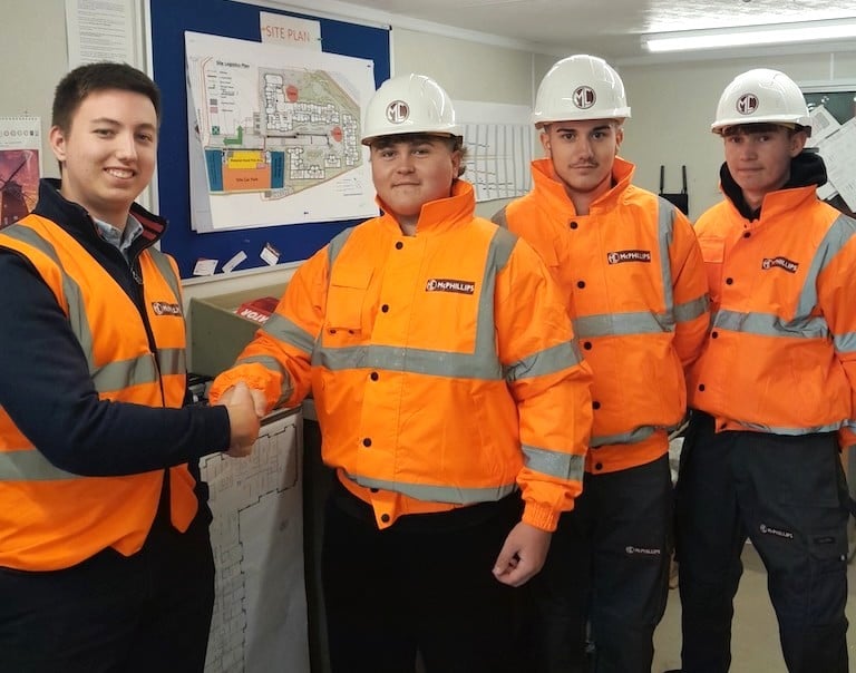 New construction apprentices starting at McPhillips