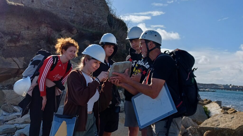 Learning is not just in the classroom - here are geology students on a field trip to thye Jurassic Coast
