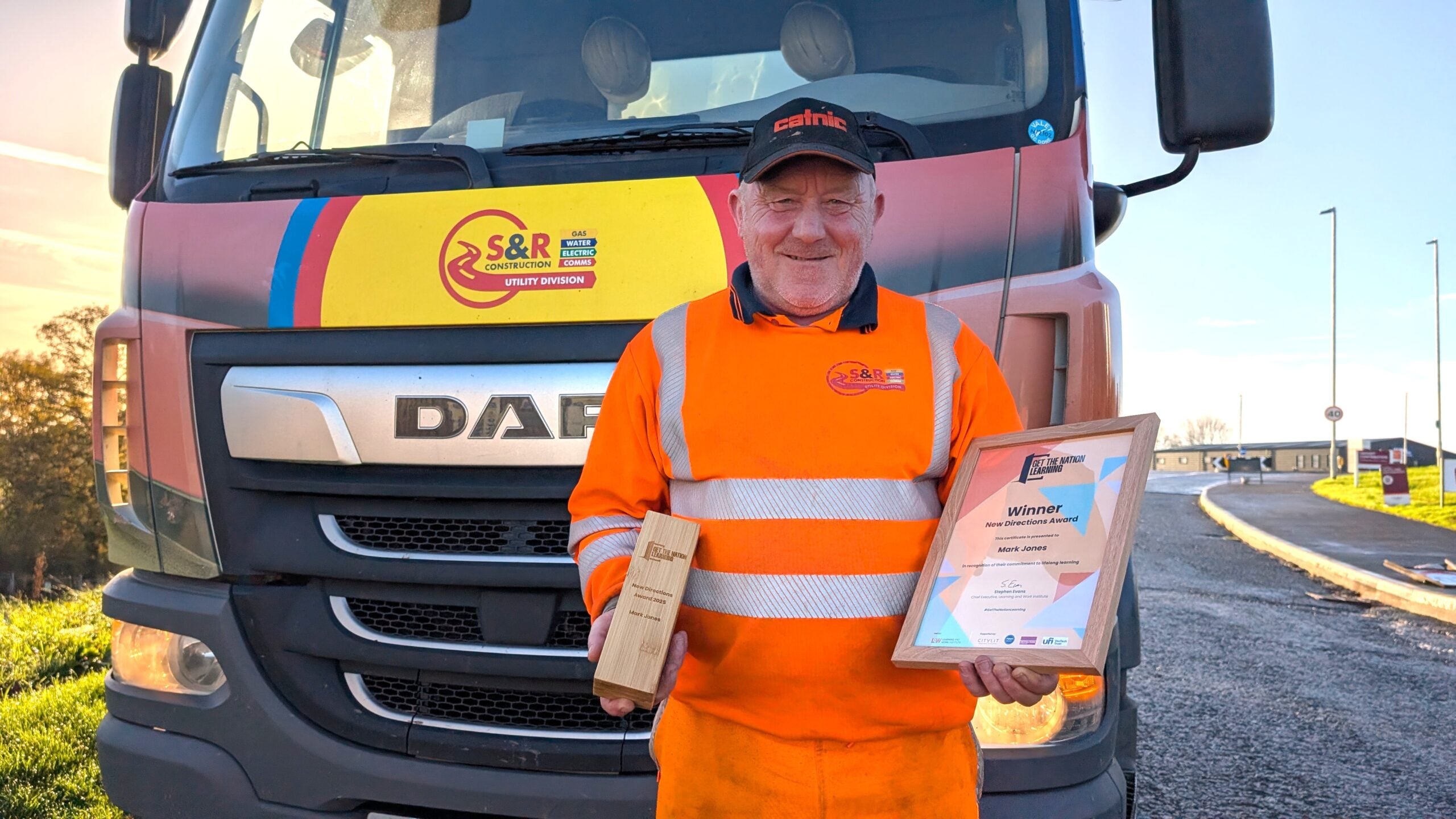 Mark Jones received a Get The Nation Training awards