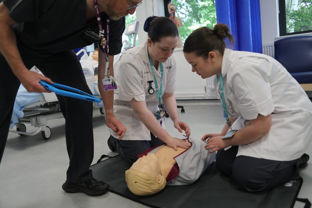 first aid students