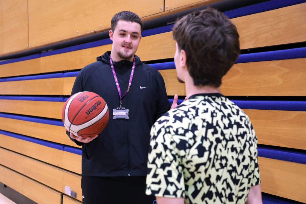 Robert Watkins in the sports hall