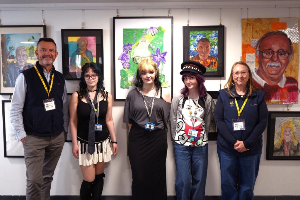 Creative students with their Attingham Park portraits