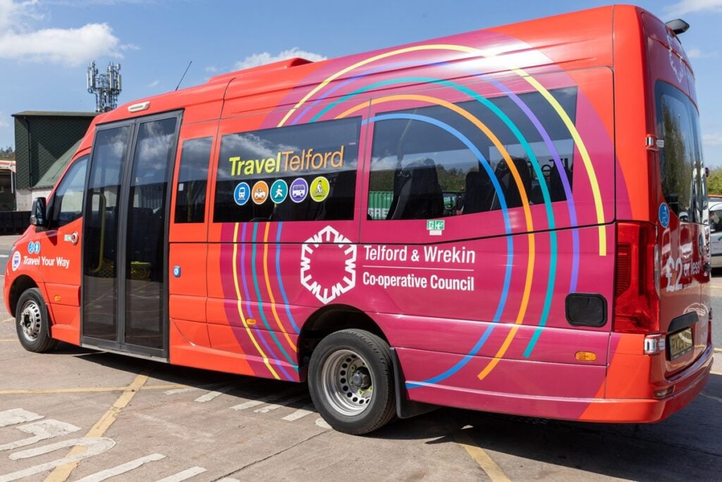 Bus serving Telford College