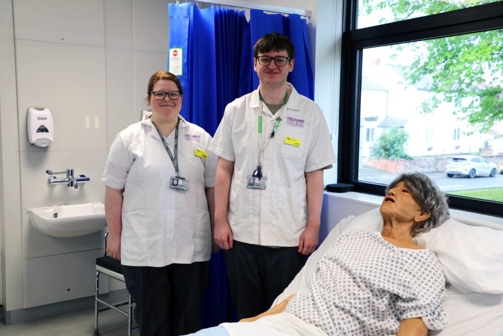 Health and social care duo Annabelle Collins and Vincent Faulkner