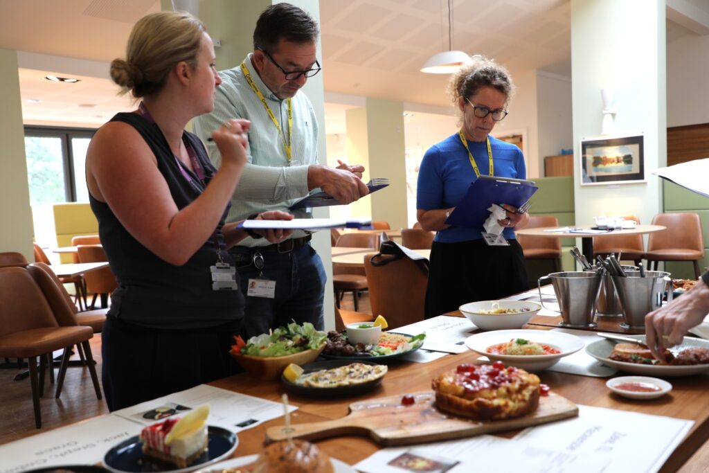 Judging the Greene King cookery competition