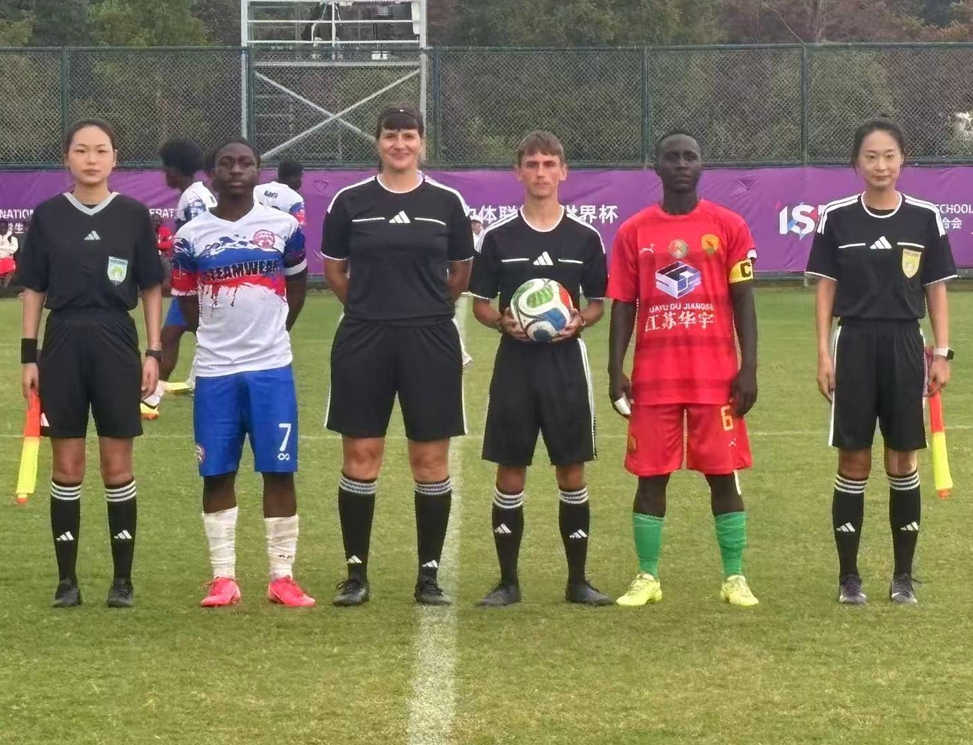 Callum refereeing